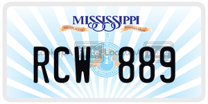 RCW889  license plate in MS