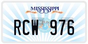 RCW976  license plate in MS