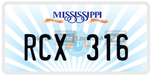 RCX316  license plate in MS