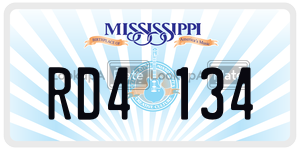 RD4134  license plate in MS