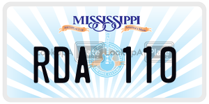 RDA110  license plate in MS
