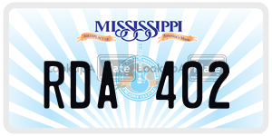 RDA402  license plate in MS