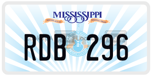 RDB296  license plate in MS