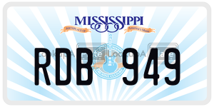 RDB949  license plate in MS
