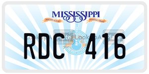 RDC416  license plate in MS