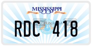RDC418  license plate in MS