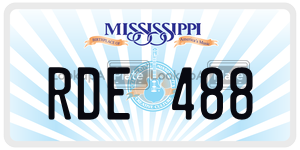 RDE488  license plate in MS