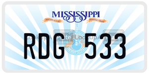 RDG533  license plate in MS