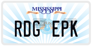 RDGEPK  license plate in MS