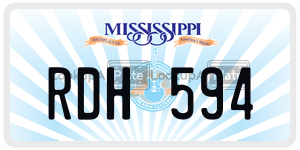 RDH594  license plate in MS