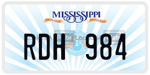 RDH984  license plate in MS
