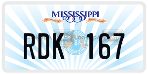 RDK167  license plate in MS