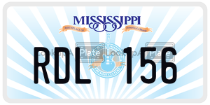 RDL156  license plate in MS
