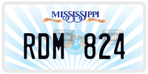 RDM824  license plate in MS