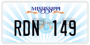RDN149  license plate in MS