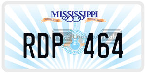 RDP464  license plate in MS