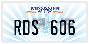 RDS606  license plate in MS