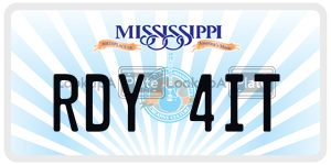 RDY4IT  license plate in MS
