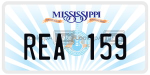 REA159  license plate in MS