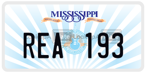 REA193  license plate in MS