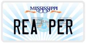 REAPER  license plate in MS