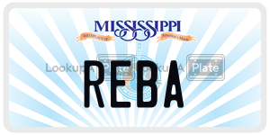 REBA  license plate in MS