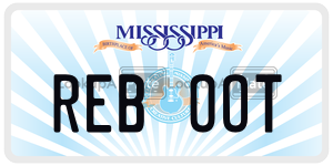 REBOOT  license plate in MS