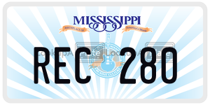 REC280  license plate in MS