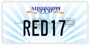 RED17  license plate in MS