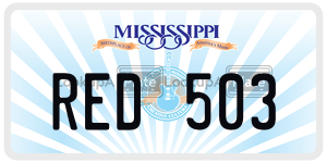 RED503  license plate in MS