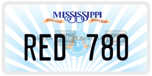 RED780  license plate in MS