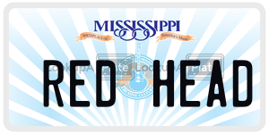 REDHEAD  license plate in MS