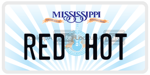 REDHOT  license plate in MS