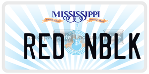 REDNBLK  license plate in MS