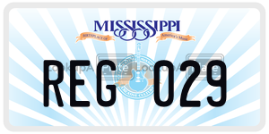 REG029  license plate in MS