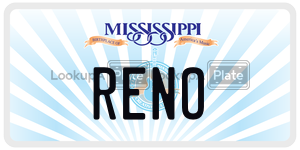 RENO  license plate in MS