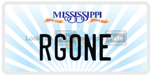 RGONE  license plate in MS