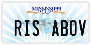 RISABOV license plate in Mississippi