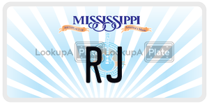 RJ  license plate in MS