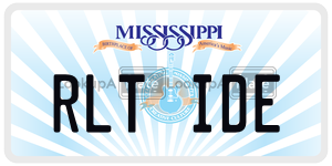 RLTIDE  license plate in MS