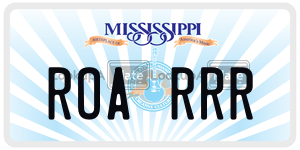 ROARRR  license plate in MS