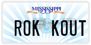 ROKKOUT  license plate in MS
