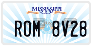 ROM8V28  license plate in MS
