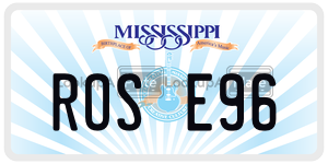 ROSE96  license plate in MS