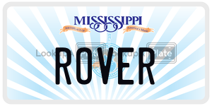 ROVER  license plate in MS