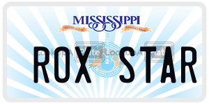 ROXSTAR  license plate in MS