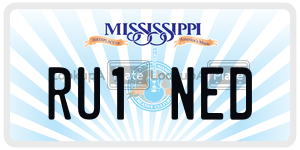 RU1NED  license plate in MS