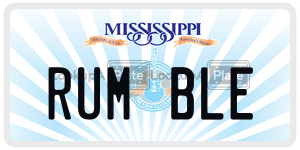 RUMBLE  license plate in MS