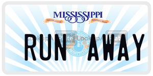 RUNAWAY  license plate in MS
