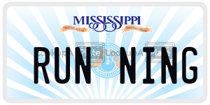 RUNNING  license plate in MS